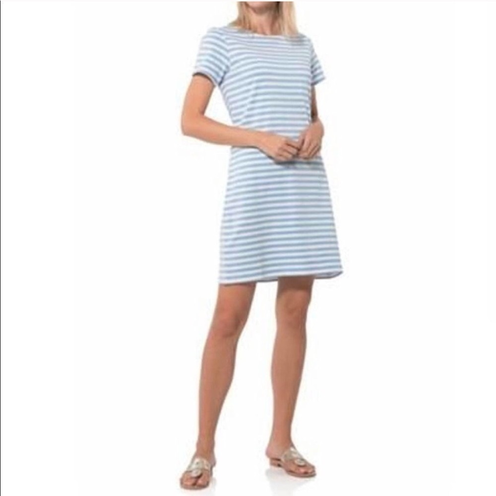 Sail to Sable Stripe T-shirt Dress Blue Nautical